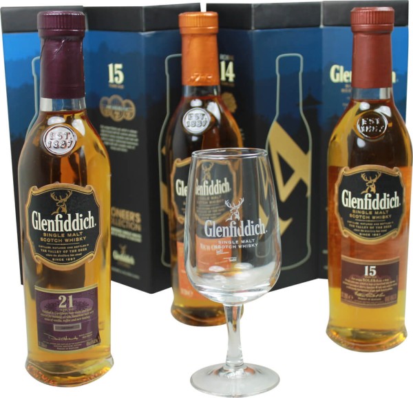 Glenfiddich Whisky Pioneers Pack 3x 0,2 Liter