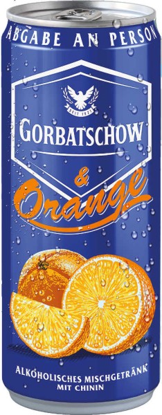 Gorbatschow & Orange 10% 0,33 l Dose