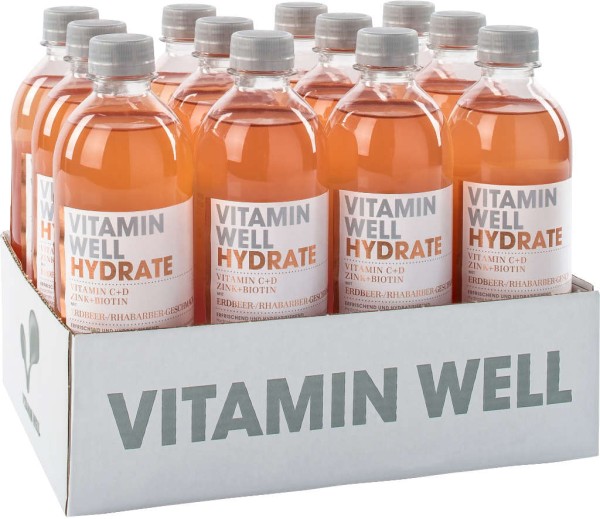 12x Vitamin Well Hydrate Wellnessdrink 0,5l