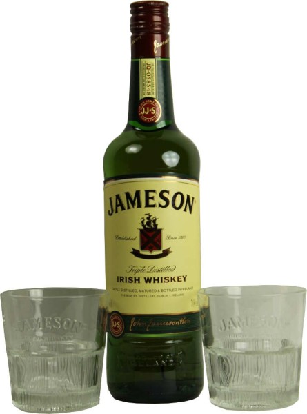Jameson Irish Whiskey 0,7l mit Glas