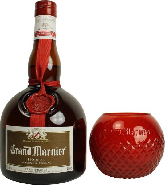 Grand Marnier Cordon Rouge 0,7 l mit Trinkkugel