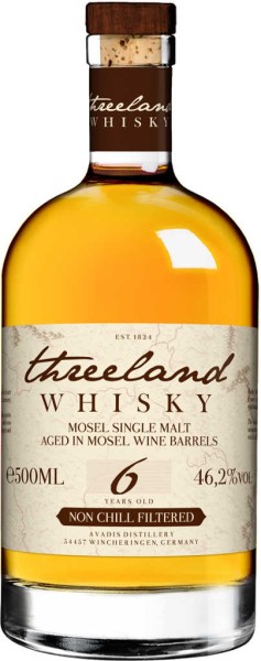 Threeland Whisky 6 Jahre Mosel Wine Finish 0,5 Liter