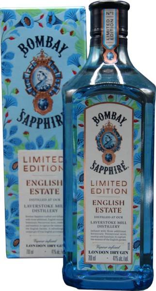 Bombay Sapphire Gin English Estate 0,7l in Geschenkpackung