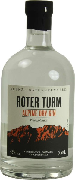 Roter Turm Alpine Dry Gin Pure Botanical 0,5l