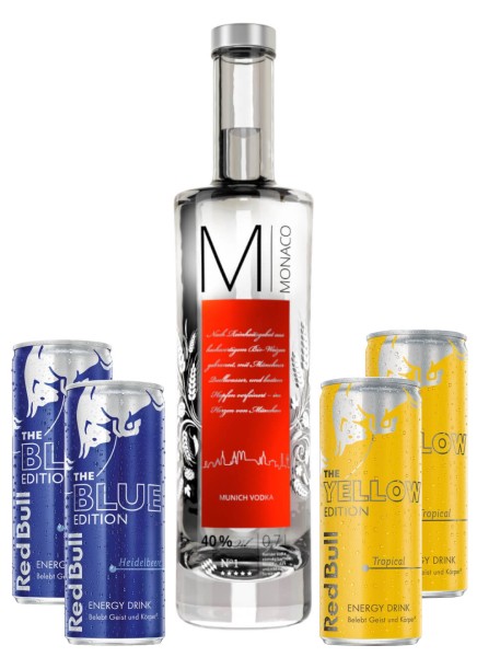 Monaco Vodka &amp; Red Bull Summer Bundle 2,02 Liter