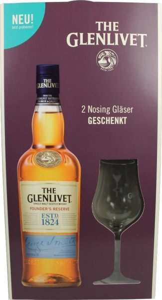 The Glenlivet Founders Reserve 0,7 Liter mit 2 Nosinggläsern