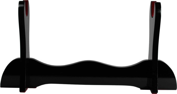 Holzschwertständer schwarz lackiert für ein Champagnersäbel mit Samteinlage (gesteckte Ausführung)