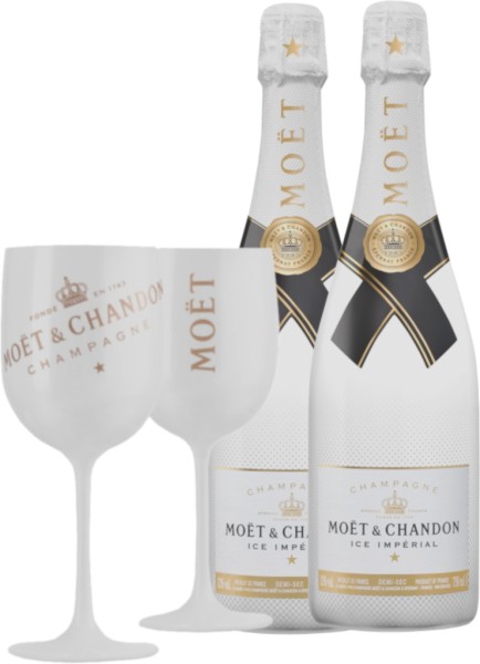 Moet &amp; Chandon Champagner Ice Imperial Set mit Kelchen