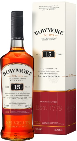 Bowmore Whisky 15 Jahre 0,7l