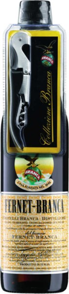 Fernet Branca 0,7 Liter mit Korkenzieher