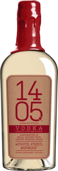 1405 Vodka Bourbon Cask Finish 0,5l in Holzkiste