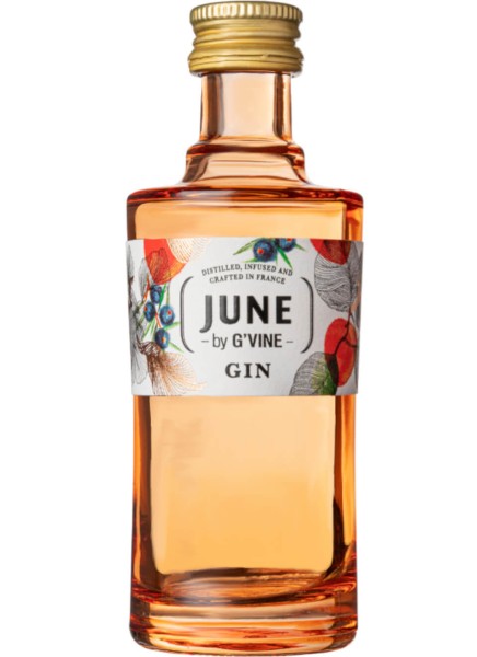 June by G&#039;Vine Peach Gin Liqueur 0,05 Liter Mini
