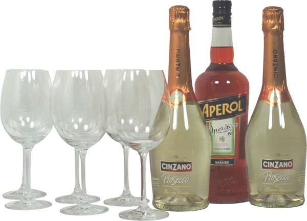 Aperol Sprizz Mionetto Set mit Gläsern