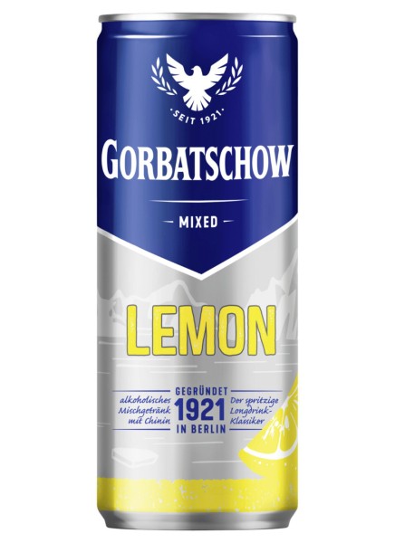 Gorbatschow &amp; Lemon 0,33 Liter Dose