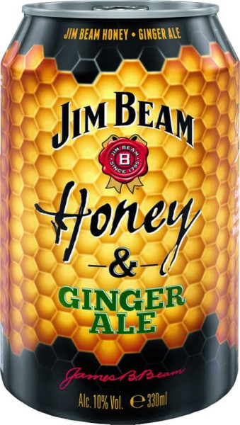 Jim Beam Honey &amp; Ginger Ale Longdrink 0,33 Liter Dose