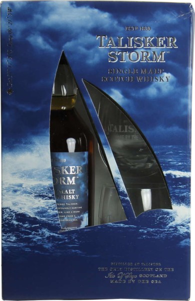 Talisker Whisky Storm 0,7 Liter mit 2 Gläsern