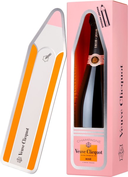 Veuve Clicquot Champagner Rose 0,75 Liter Magnet Message