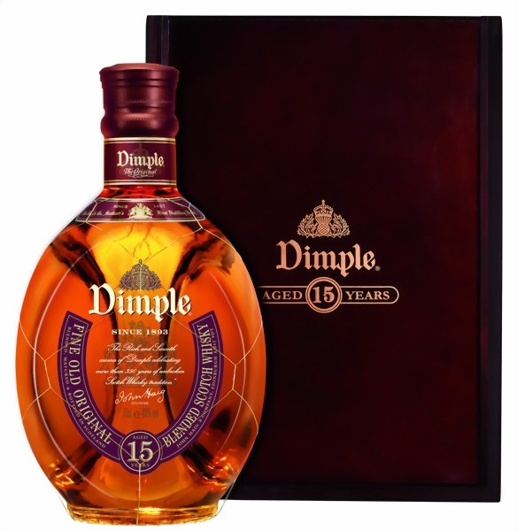Dimple Whisky 15 Jahre 0,7l in Holzgeschenkbox