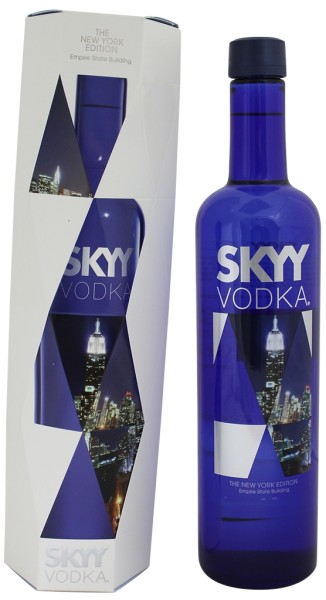 Skyy Vodka City Edition New York Flasche mit Geschenkkarton