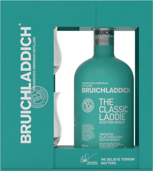 Bruichladdich Whisky Classic Laddie 0,7 Liter mit Glas