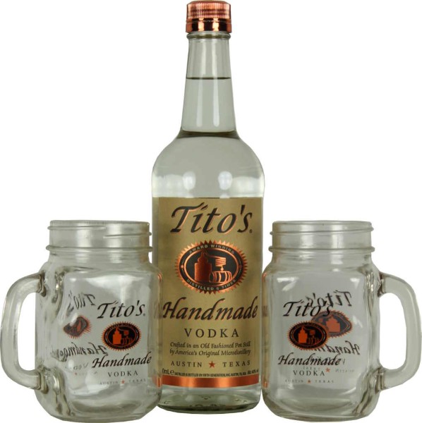 Titos Vodka 0,7 Liter Gläser Set