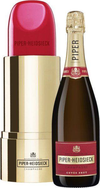 Piper Heidsieck Champagner Cuvee Brut 0,75 Liter mit Lipstick Coolbox
