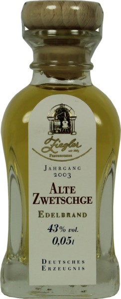 Ziegler alte Zwetschge Jg. 2003 fassgelagert 0,05 l