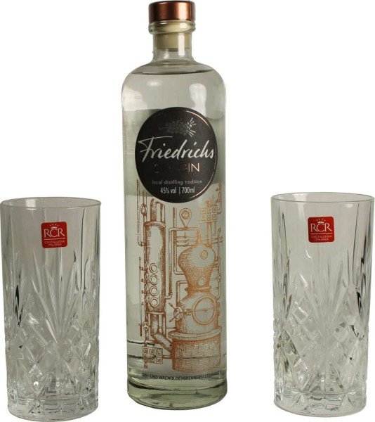 Friedrichs Dry Gin 0,7l inkl. 2 Gläser