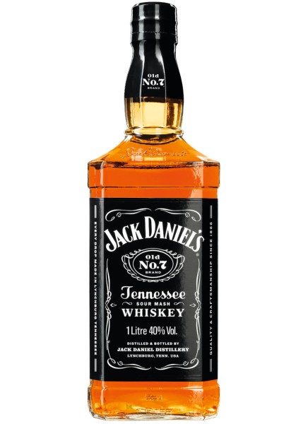 Jack Daniels Whiskey Black Label Old No.7 1 Liter