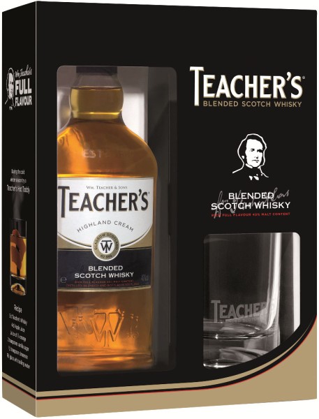Teachers Highland Cream 0.7 l in Geschenkpackung mit Premium Tumbler