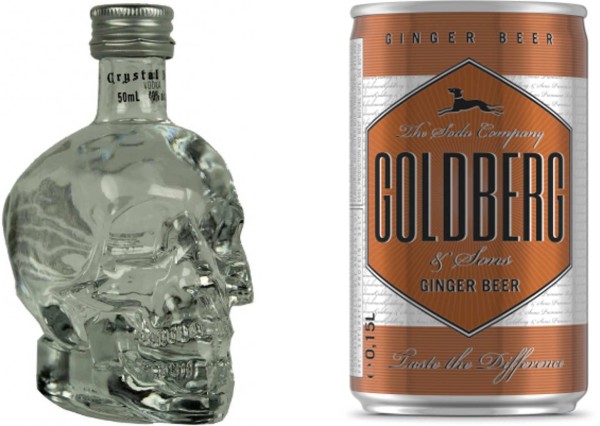 Crystal Head Vodka &amp; Ginger Beer Set Mini 0,2 Liter