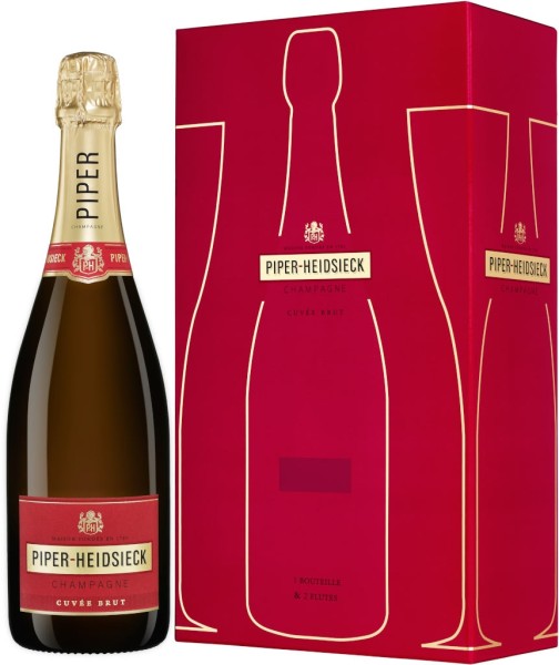 Piper Heidsieck Champagner Cuvee Brut 0,75l mit Glas