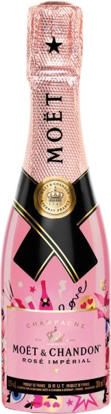 Moet &amp; Chandon Champagner Rose Imperial Emoeticons Bottle 0,2 l