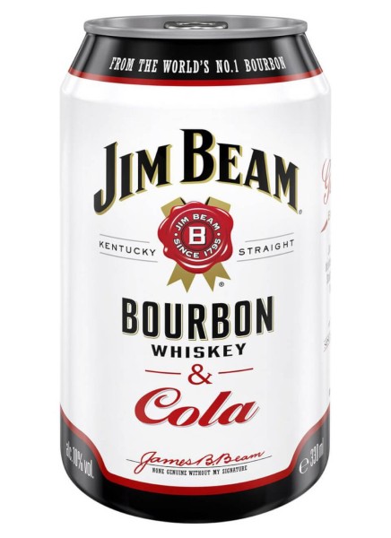 Jim Beam White &amp; Cola Longdrink 0,33 Liter Dose