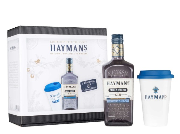 Haymans Family Reserve Gin 0,7l mit Kaffeebecher