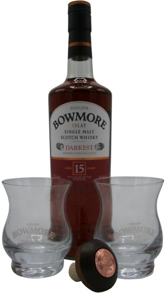 Bowmore Whisky Darkest 0,7 Liter Vaults No.1 Genießerset
