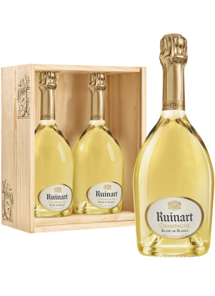 Ruinart Champagner Blanc de Blancs 2x 0,75 Liter in Holzkiste