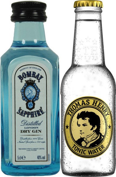 Bombay Sapphire Gin Mini &amp; Thomas Henry Tonic Set