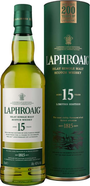 Laphroaig Whisky 15 Jahre 0,7 Liter