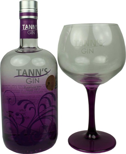 Tanns Gin Geschenkset 0,7 Liter mit Glas