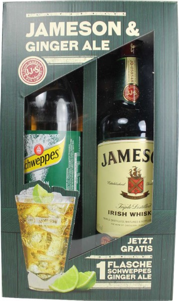 Jameson Irish Whiskey mit Schweppes Ginger Ale 1,7 Liter