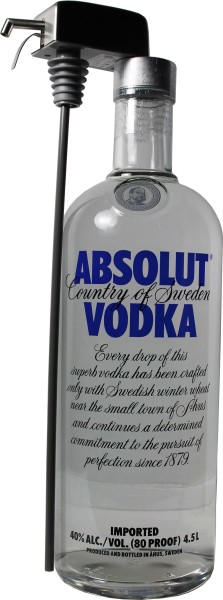 Absolut Vodka 4,5 Liter mit Pumpe aus Edelstahl