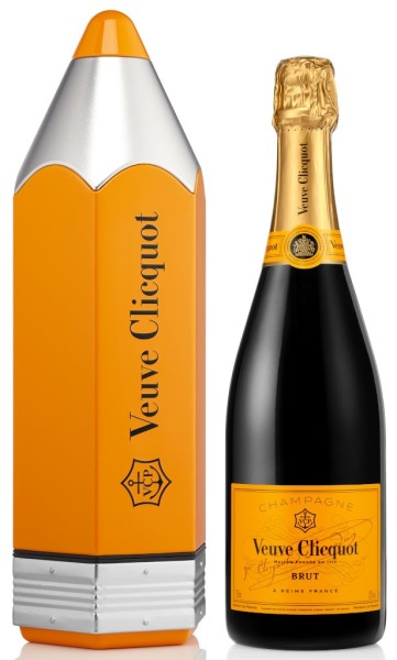 Veuve Clicquot Champagner Brut Pencil Yellow 0,75 Liter