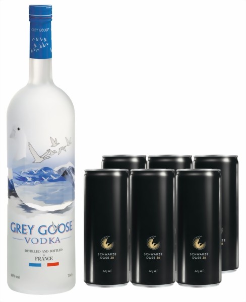 Grey Goose Vodka 0,7 l & Schwarze Dose