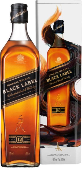 Johnnie Walker Whisky Black Label 12 Jahre in Tinbox 0,7 Liter
