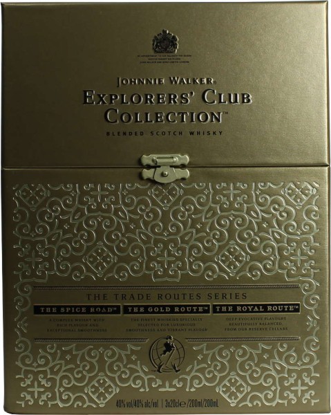 Johnnie Walker Whisky Explorers Club Collection - The Trade Routes Series 3x0,2 Liter