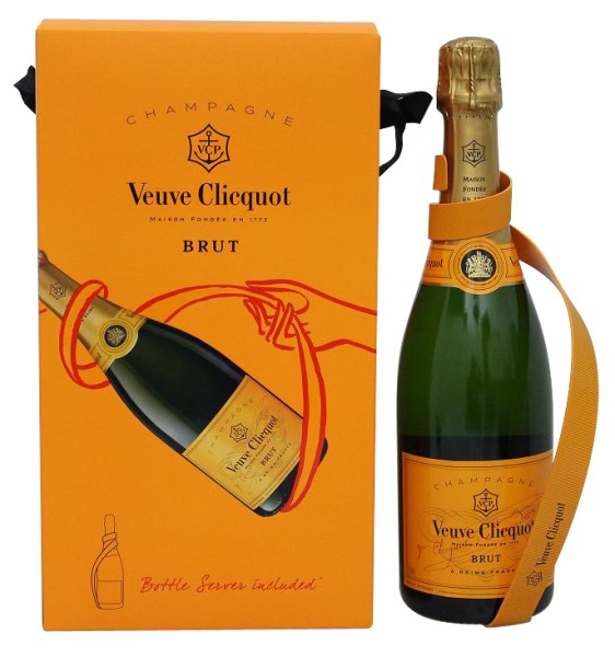 Veuve Clicquot Brut Champagner Ribbon Bottle Holder