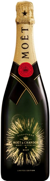 Moet &amp; Chandon Champagner Brut Imperial Bursting Bubbles Festive Bottle 0,75 Liter