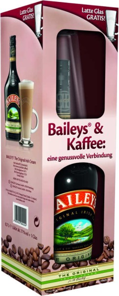 Baileys mit Latte-Glas