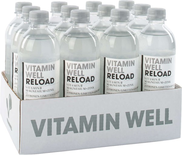 12x Vitamin Well Reload Wellnessdrink 0,5l